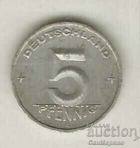 GDR 5 pfennig 1953 E