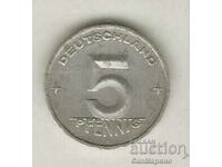 GDR 5 pfennig 1953 E