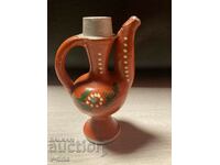 Old pitcher whistle pottery hand painted krondir