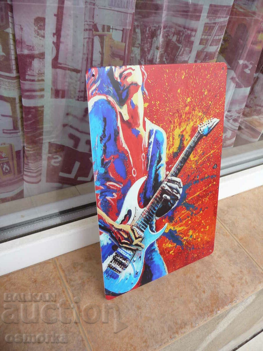 Metal plate music let's play the guitar guitarist rock h with price 18.00 BGN | € 9.20 Metal plate music let's play the guitar guitarist rock h with price 18.00 BGN | € 9.20