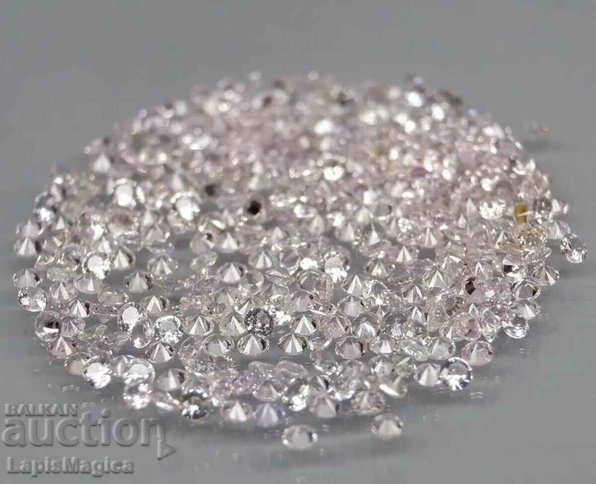Pink sapphire 1mm round cut - price for 0.50ct total weight