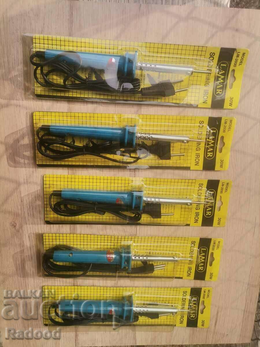5 soldering irons with price 25.00 BGN | € 12.78 5 soldering irons with price 25.00 BGN | € 12.78