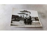 Photo Karlovo A woman and two schoolgirls at the station 1938