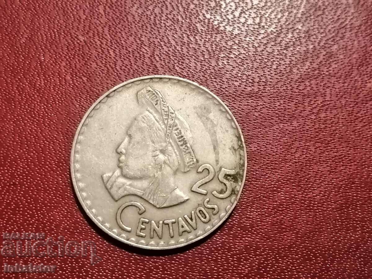 Гватемала 25 сентавос 1971год