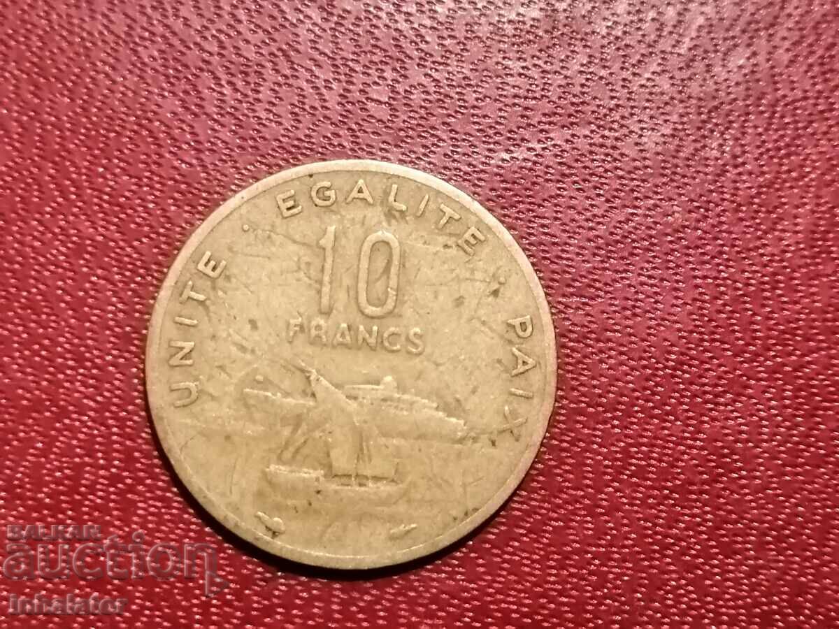 Djibouti 10 franci 1977
