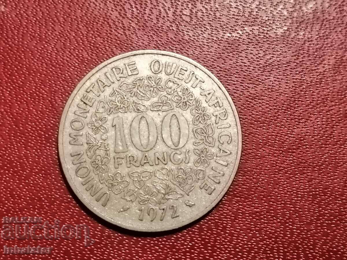 1972 Africa de Vest 100 de franci