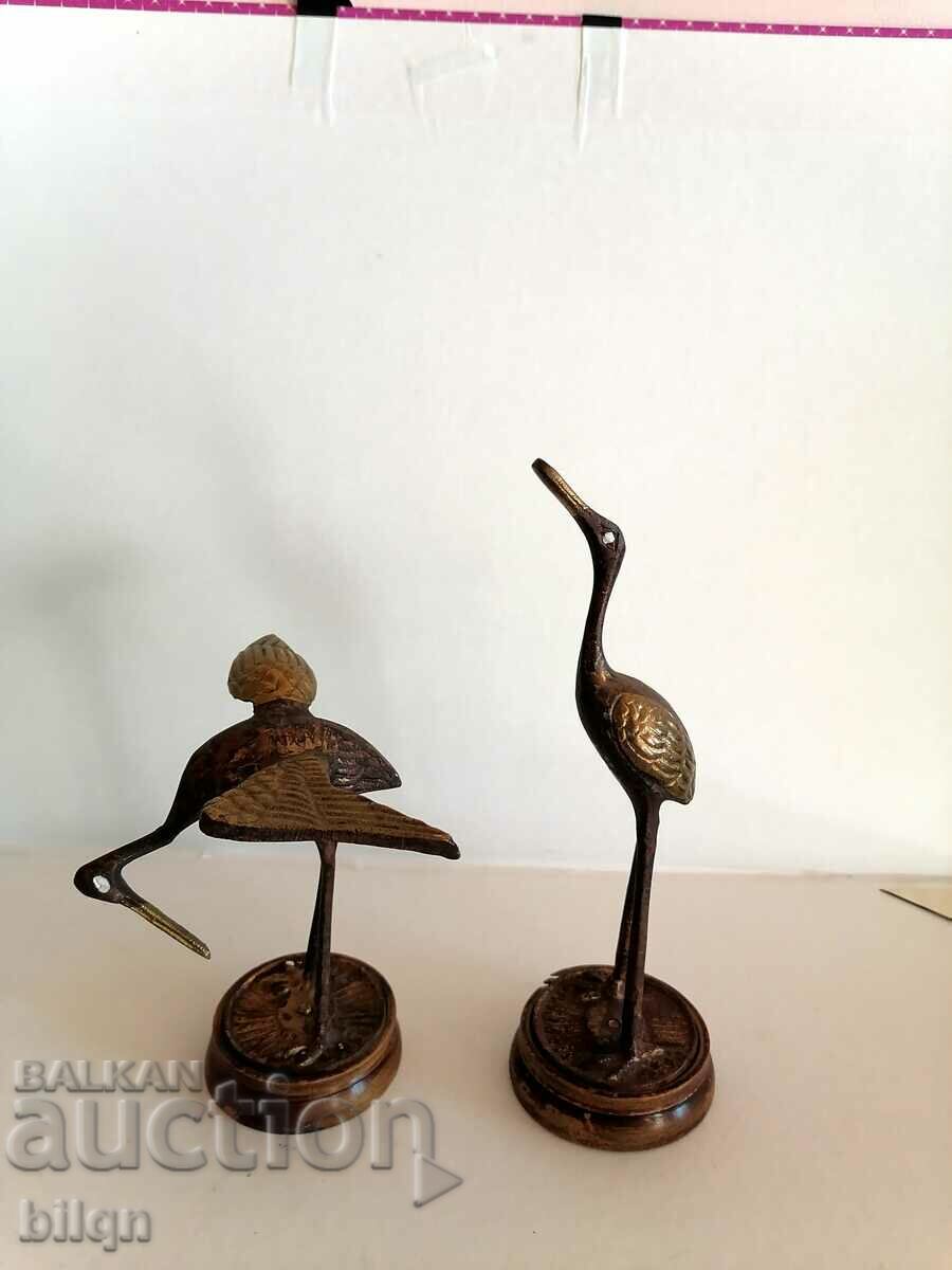Foarte vechi de colecție Bronz Plastiques-Herons
