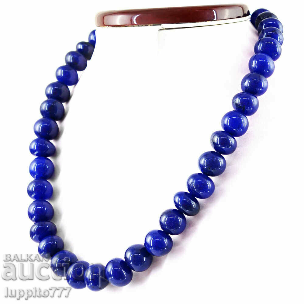 BZC!! 916k single row 1 penny sapphire necklace!!