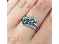 Women's Colorful Hearts Cubic Zirconia Ring