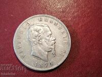 1874 έτος 5 λίρες Ιταλία