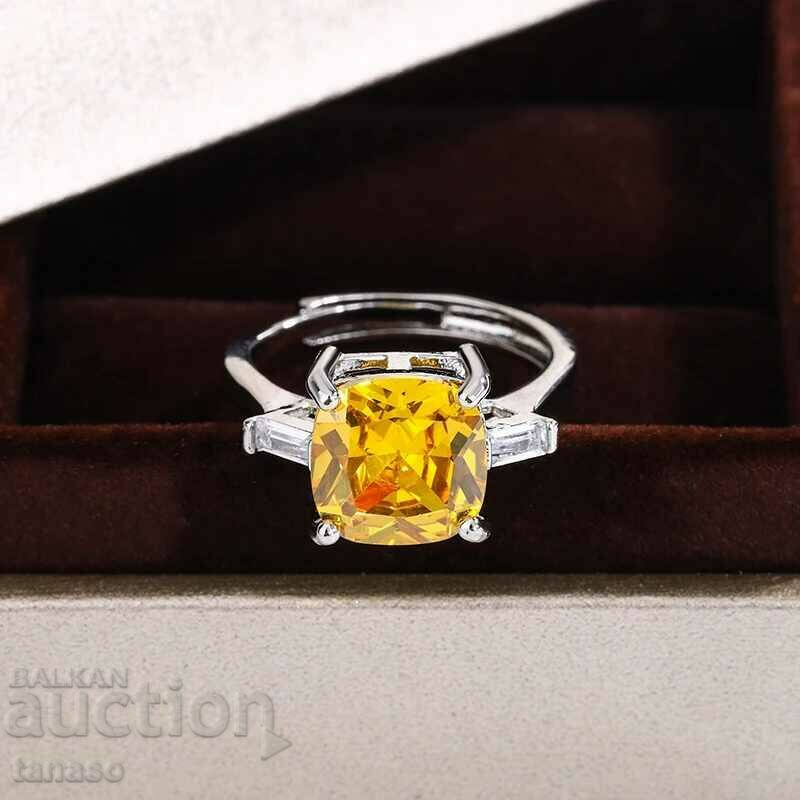 Silver ring with citrine, free size with price 30.00 BGN | € 15.34 Silver ring with citrine, free size with price 30.00 BGN | € 15.34
