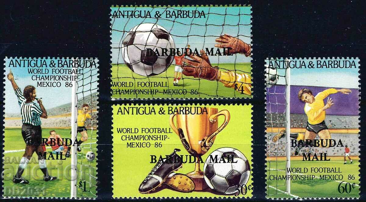 Μπαρμπούντα 1986 - Football MNH