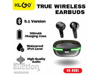 TWS stereo wireless headphones KLGO HK-80BL, active suppression