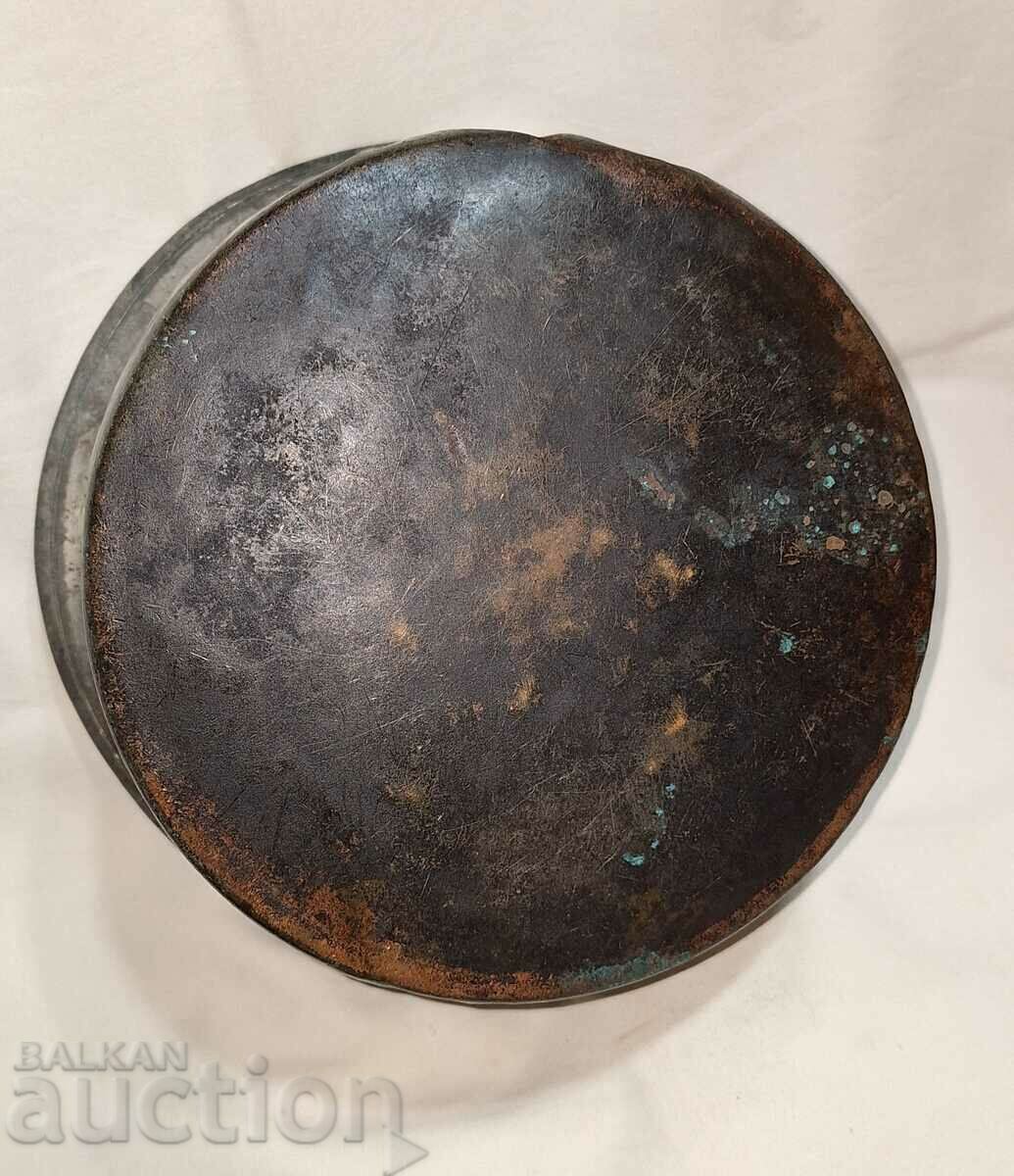 Old copper pot with lid and seal - 7 Old copper pot with lid and seal - 7