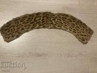 Guler de îmbrăcăminte piele blană naturală Leopard exotic