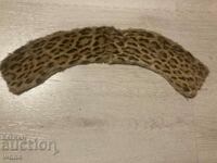 Guler de îmbrăcăminte piele blană naturală Leopard exotic