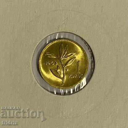 Turkey 1 kurus / Turkey 1 kurus 1963 Turkey 1 kurus / Turkey 1 kurus 1963