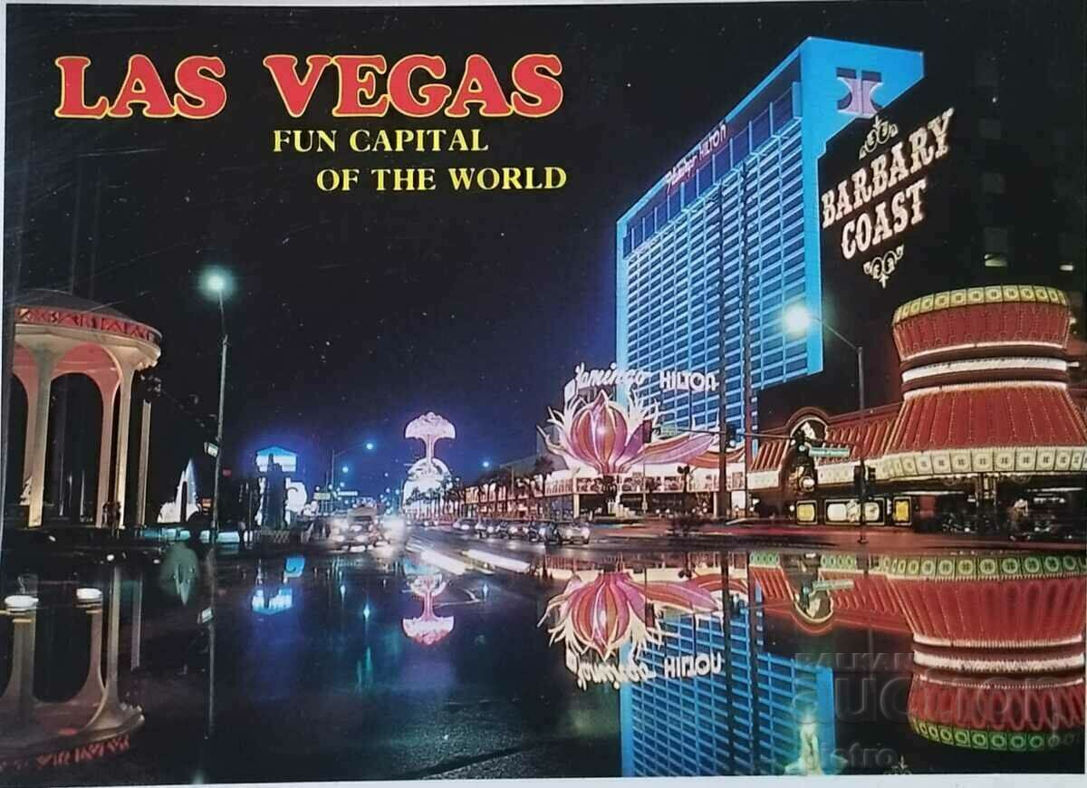 USA Postcard BRILLIANT LIGHTS of the famous Las ..