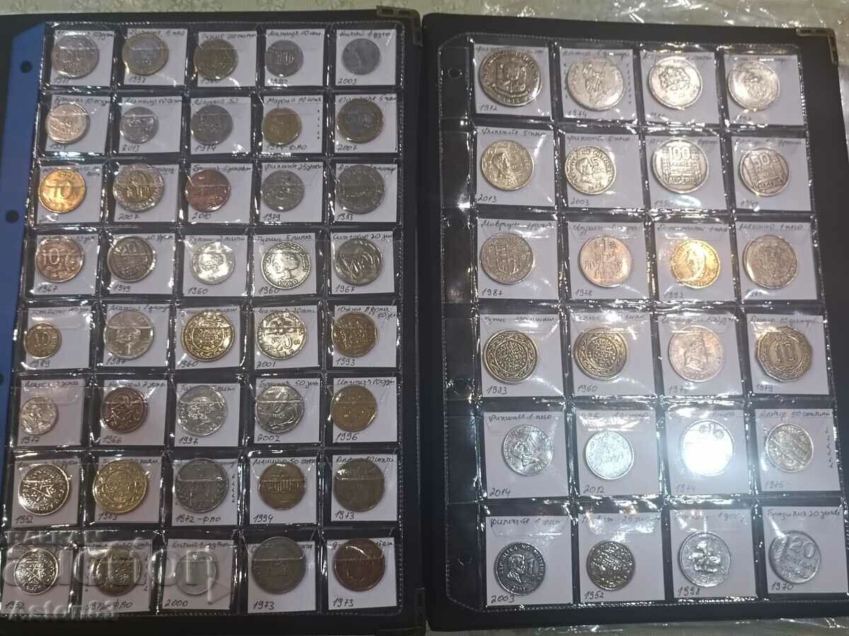 Collection of exotic coins 64 pcs