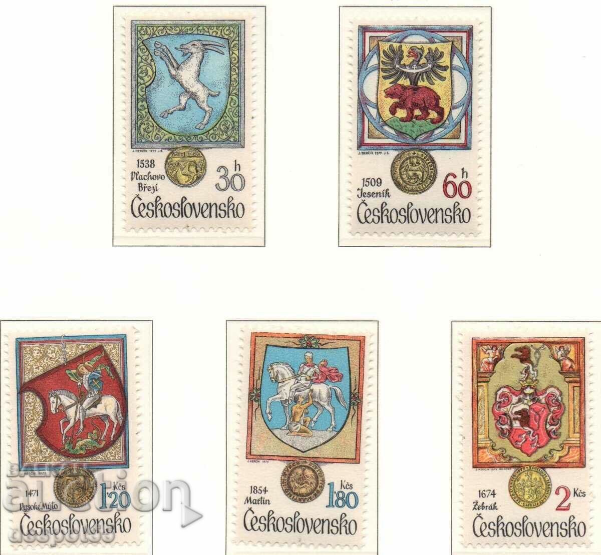 1979. Cehoslovacia. Animale în heraldică.