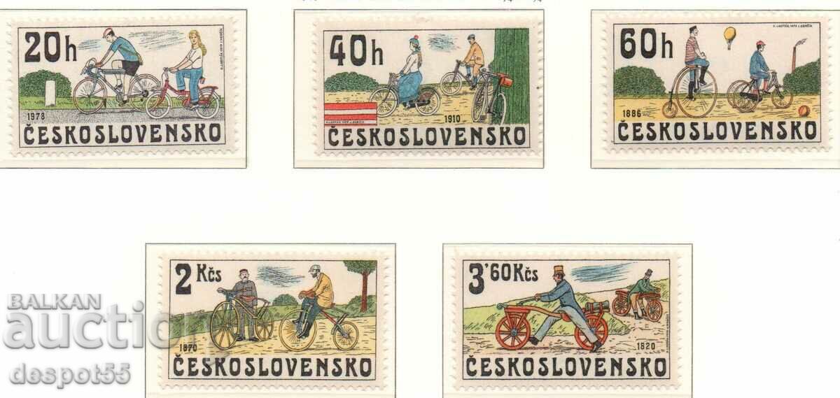 1979. Czechoslovakia. Historic bicycles.
