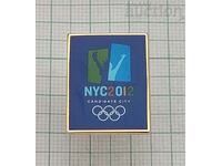 NEW YORK OLYMPIC CANDIDATE NYC2012 LOGO BADGE PIN