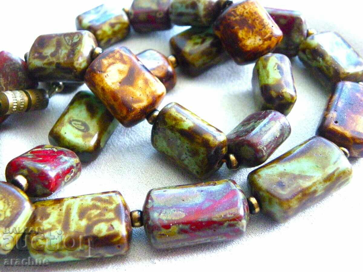 Old Japanese Porcelain Enamel Style "Raku" Necklace with price 120.00 BGN | € 61.36 Old Japanese Porcelain Enamel Style "Raku" Necklace with price 120.00 BGN | € 61.36