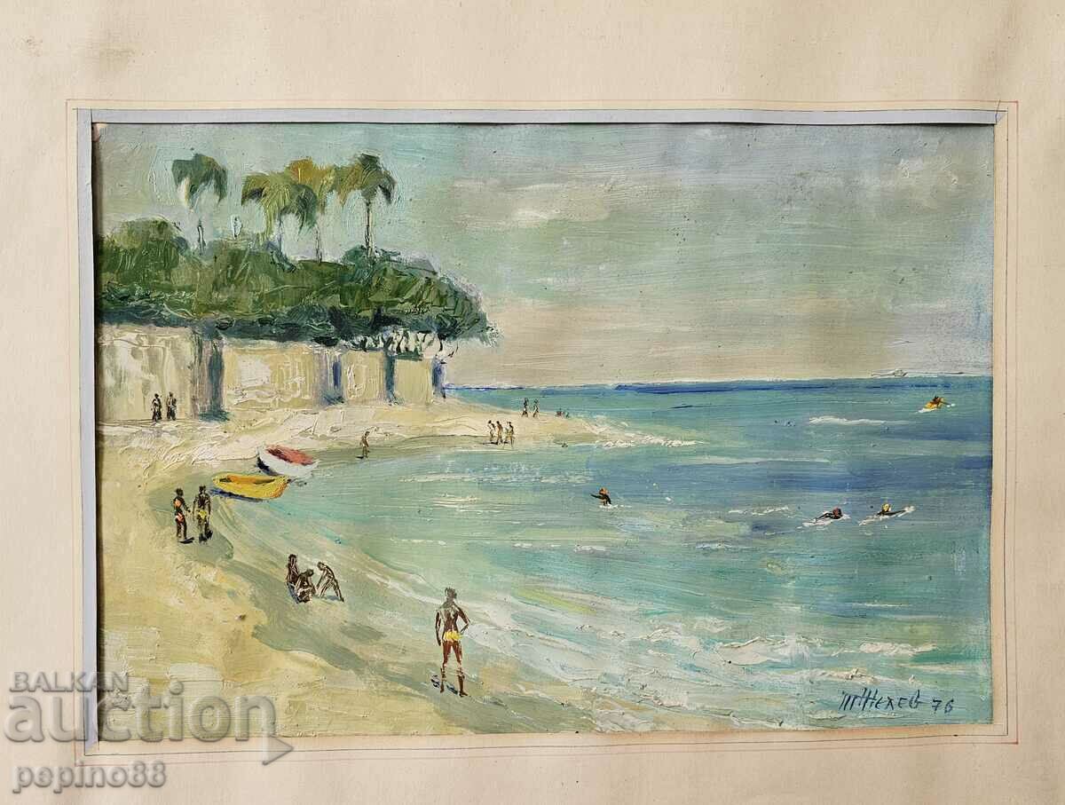 Tenyo Zhelev /1923-2010/ Sea, Beach with price 2200.00 BGN | € 1124.84 Tenyo Zhelev /1923-2010/ Sea, Beach with price 2200.00 BGN | € 1124.84