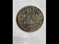 монета 5 франка Louis Луи XVIII 1819 В Франция сребро