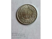 сребърна монета 2 франка Швейцария 1964 сребро