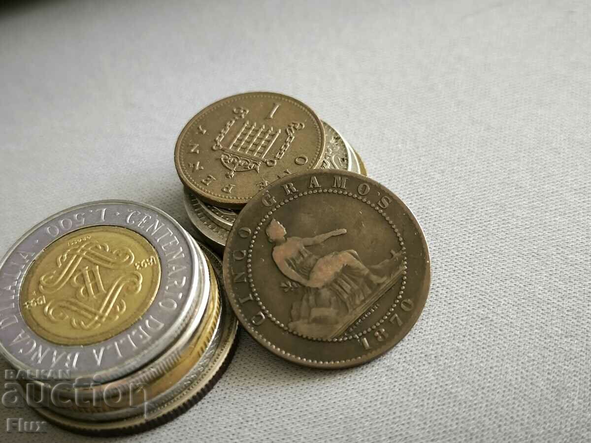 Coin - Spain - 5 centimes 1870 with price 23.00 BGN | € 11.76 Coin - Spain - 5 centimes 1870 with price 23.00 BGN | € 11.76