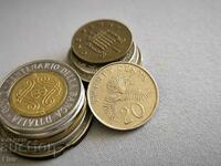 Mонета - Сингапур - 20 цента | 1991г.