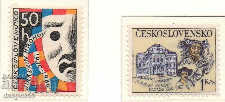 1980. Czechoslovakia. Theater anniversaries.