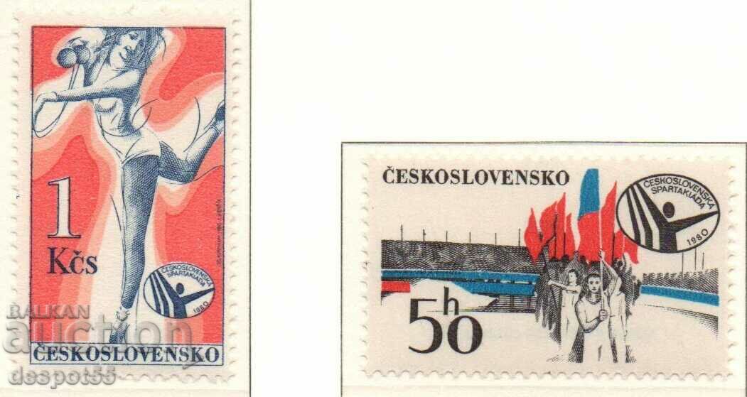 1980. Cehoslovacia. Spartakiada Națională.