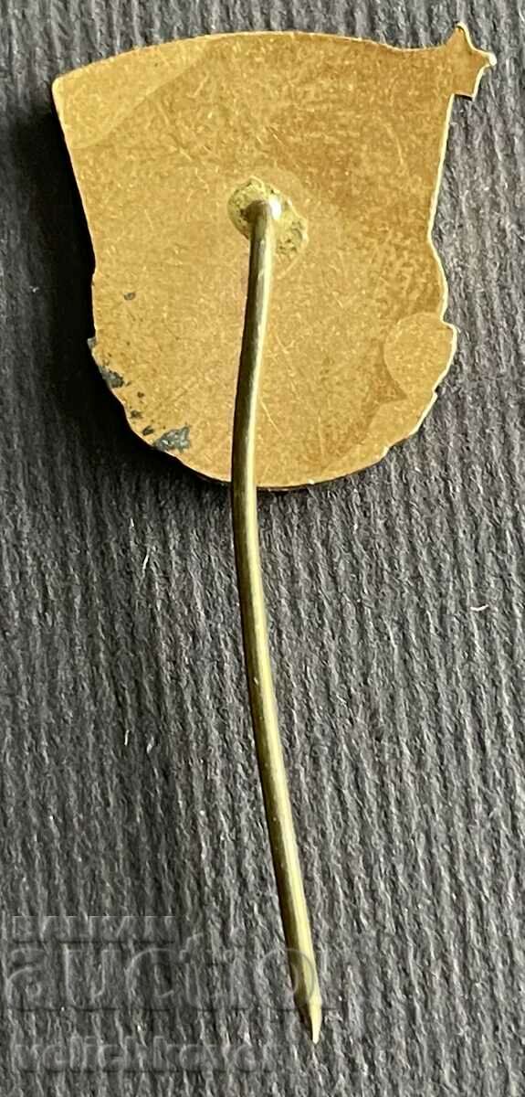 37068 Bulgaria sign GTO Ready for work and defense enamel pin with price 3.00 BGN | € 1.53