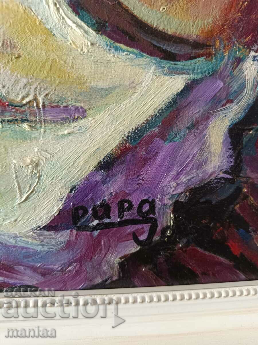 Auction Large oil painting on canvas - Papa Jean Auction Large oil painting on canvas - Papa Jean