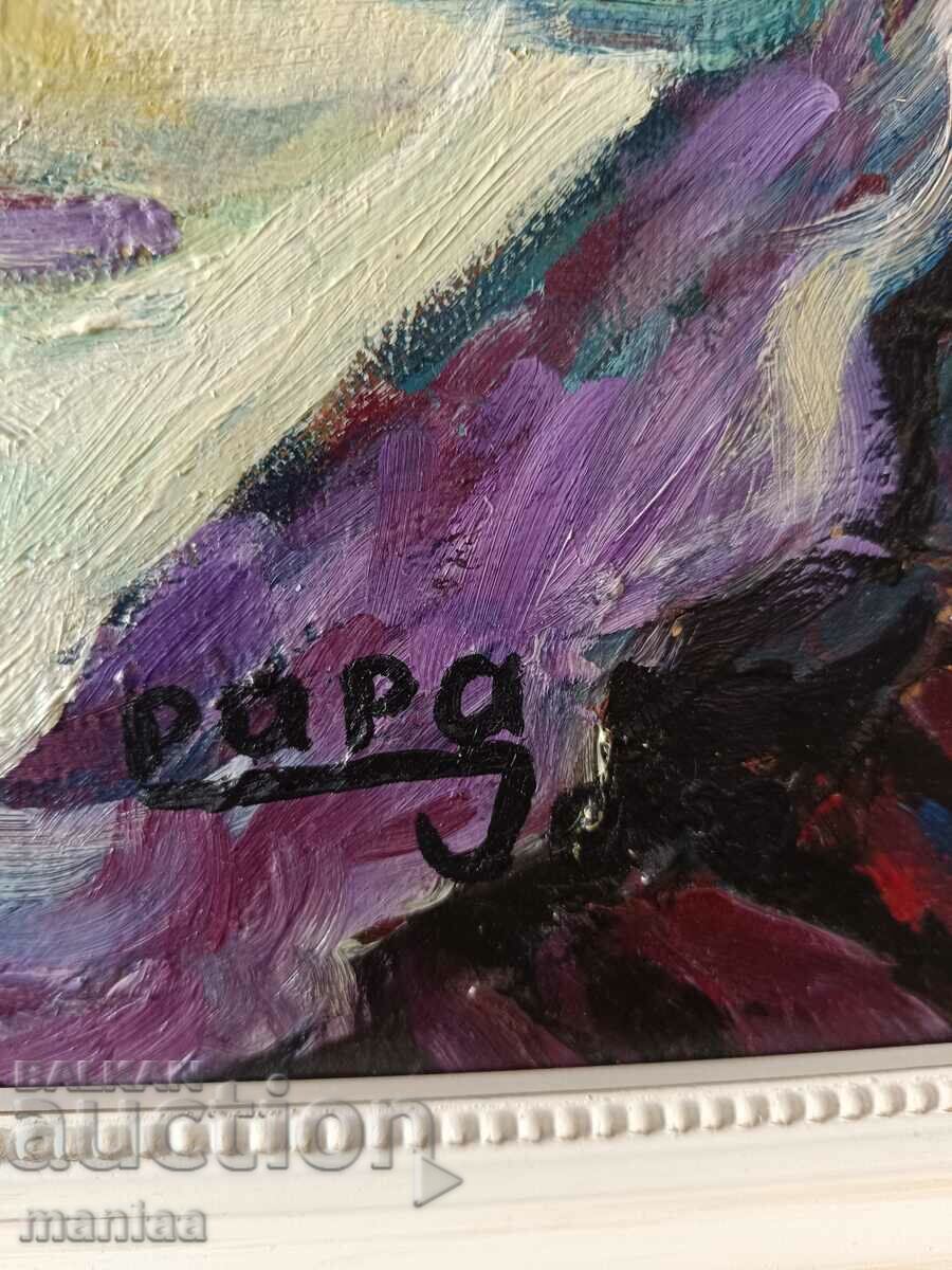 Delivery of Large oil painting on canvas - Papa Jean Delivery of Large oil painting on canvas - Papa Jean