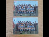 Футбол Левски 1980 две календарчета с отбора