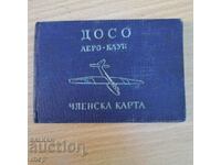 Pilot card de membru Aeroclub DOSO 1956