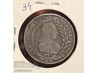 Австрия 20 кройцера 1770г Сребро RR