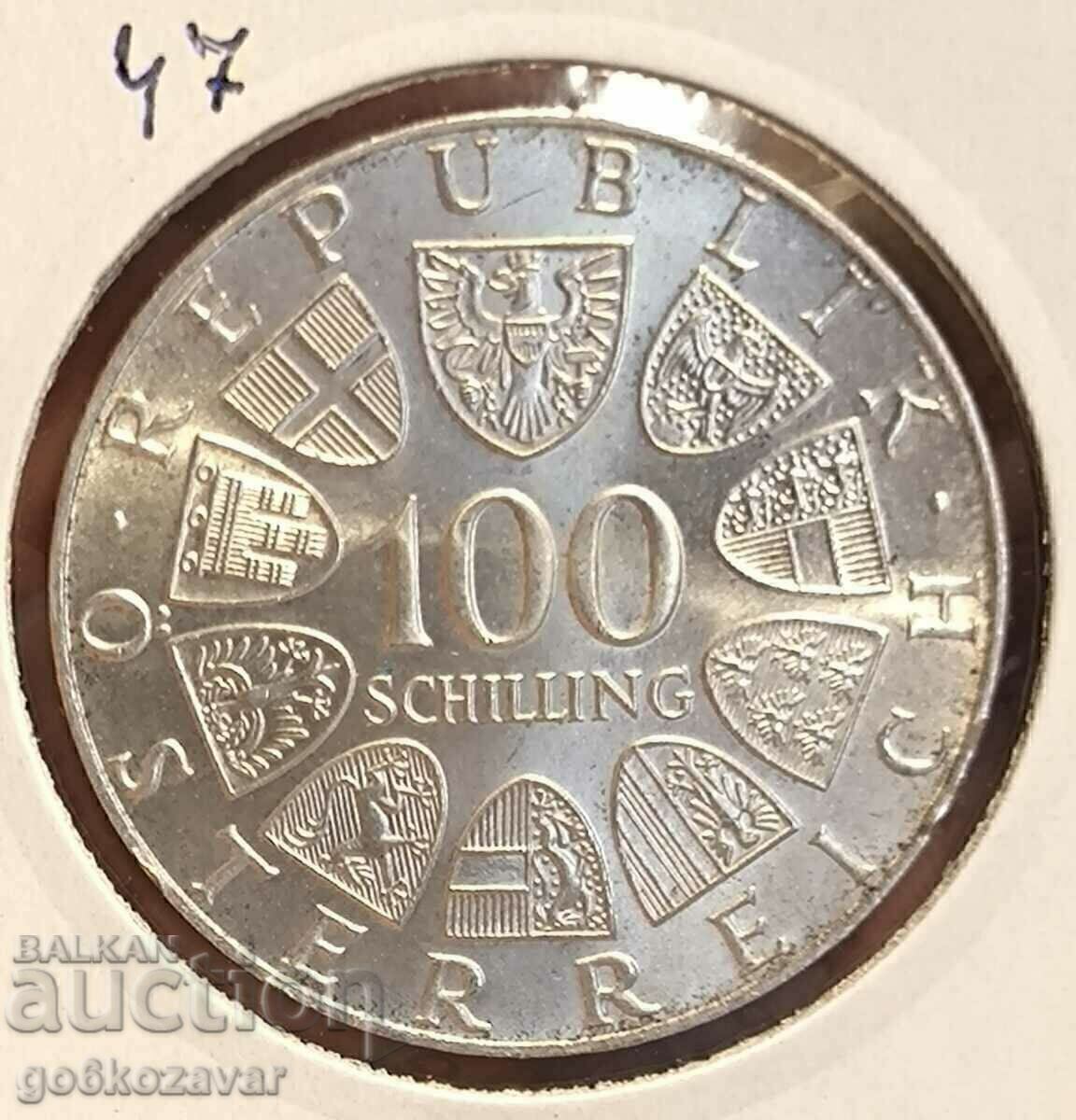 Austria 100 Shillings 1976 Silver UNC From Fishek ! Austria 100 Shillings 1976 Silver UNC From Fishek !