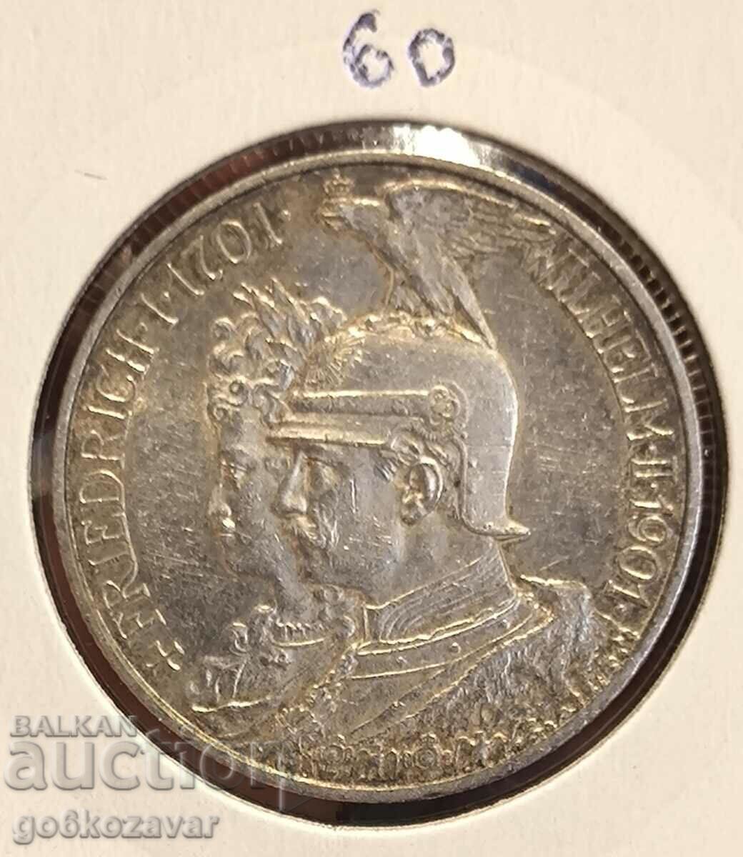 Germania Prusia 2 timbre 1901 Argint!
