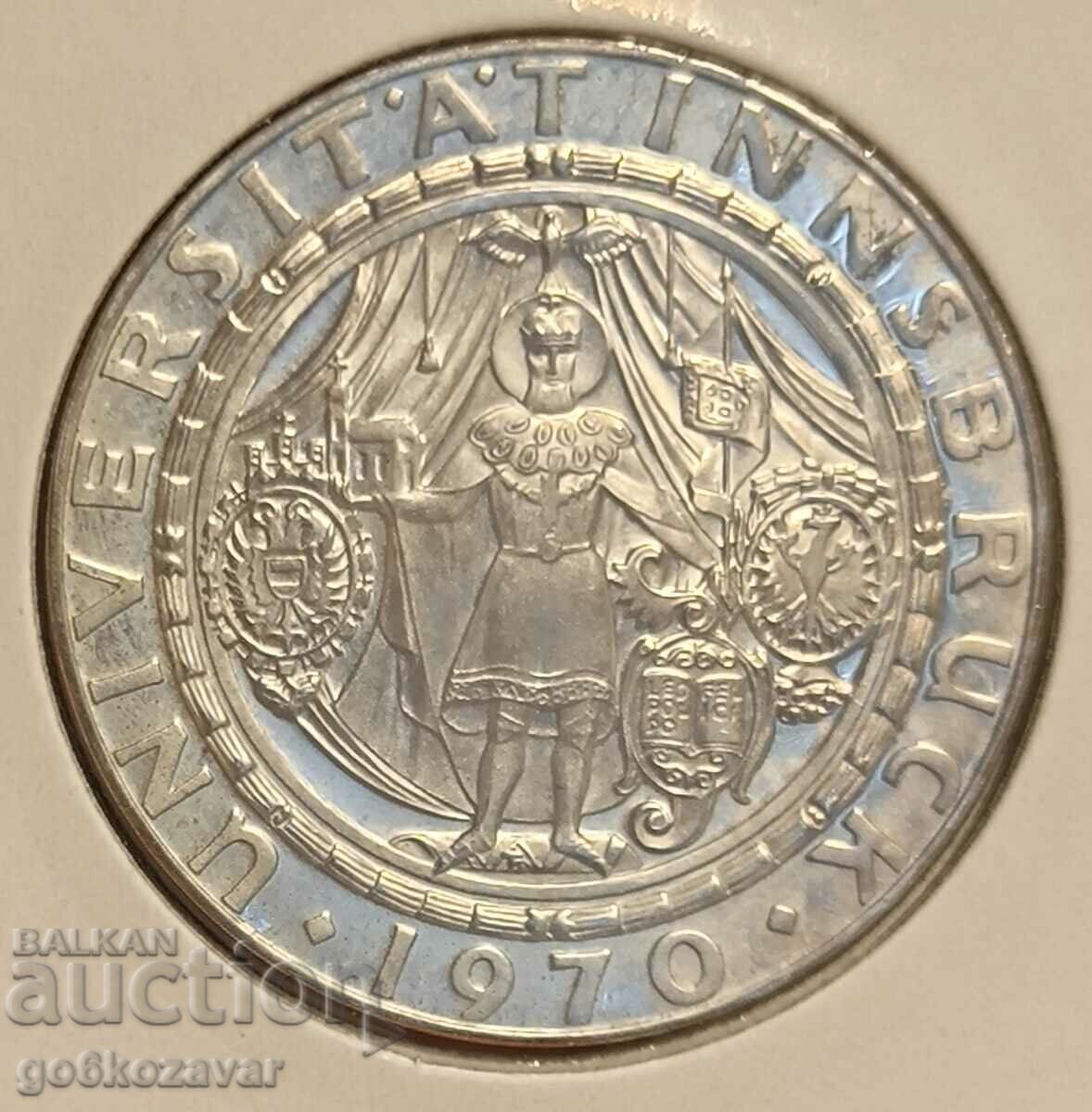 Austria 50 șilingi 1972 Argint 0,900 din fișa Proof UNC