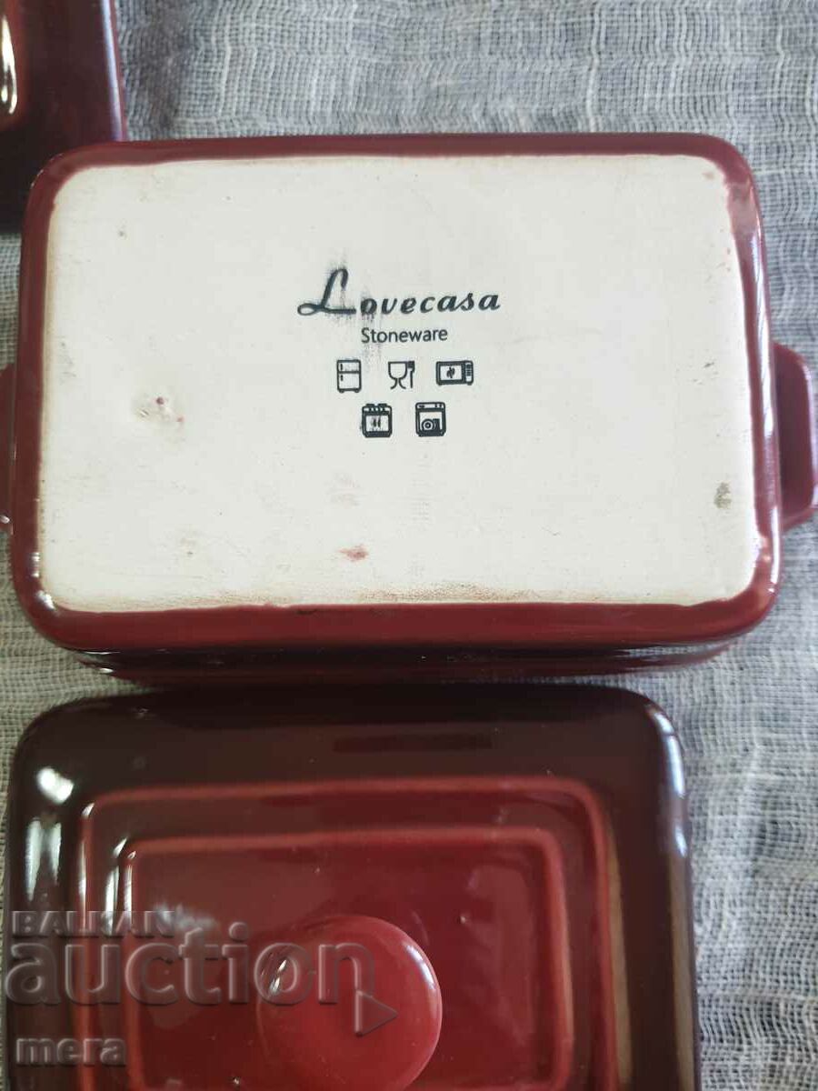 Τρία μικρά πιάτα τερίνα Lovecasa Stoneware - 5 Τρία μικρά πιάτα τερίνα Lovecasa Stoneware - 5