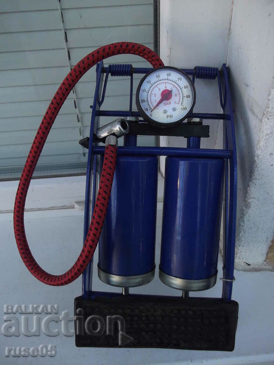 "AUTO PRACTIC" foot pump with two cylinders 120 mm - 7 "AUTO PRACTIC" foot pump with two cylinders 120 mm - 7