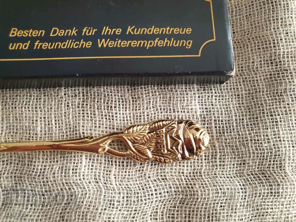 Gold-plated advertising spoon - 6 Gold-plated advertising spoon - 6