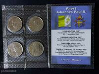 Κονγκό 2004 - Πάπας Ιωάννης Παύλος Β' - Πλήρες σετ 4 νομισμάτων
