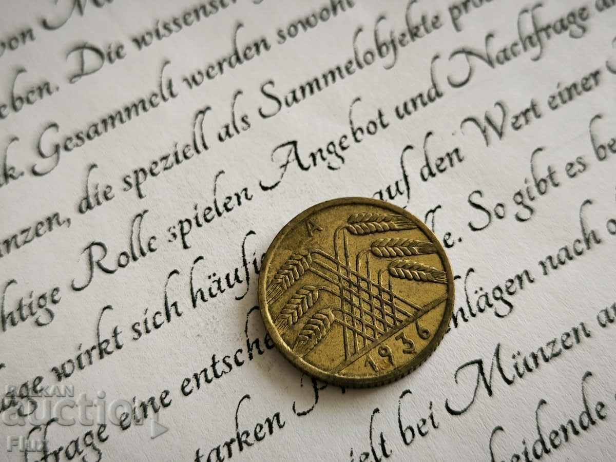 Reich Coin - Germany - 10 Pfennig | 1936; Series A with price 3.75 BGN | € 1.92 Reich Coin - Germany - 10 Pfennig | 1936; Series A with price 3.75 BGN | € 1.92