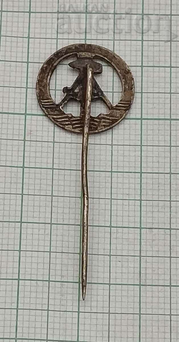 GDR GERMANY TRADE UNION BADGE 197.. with price 4.00 BGN | € 2.05