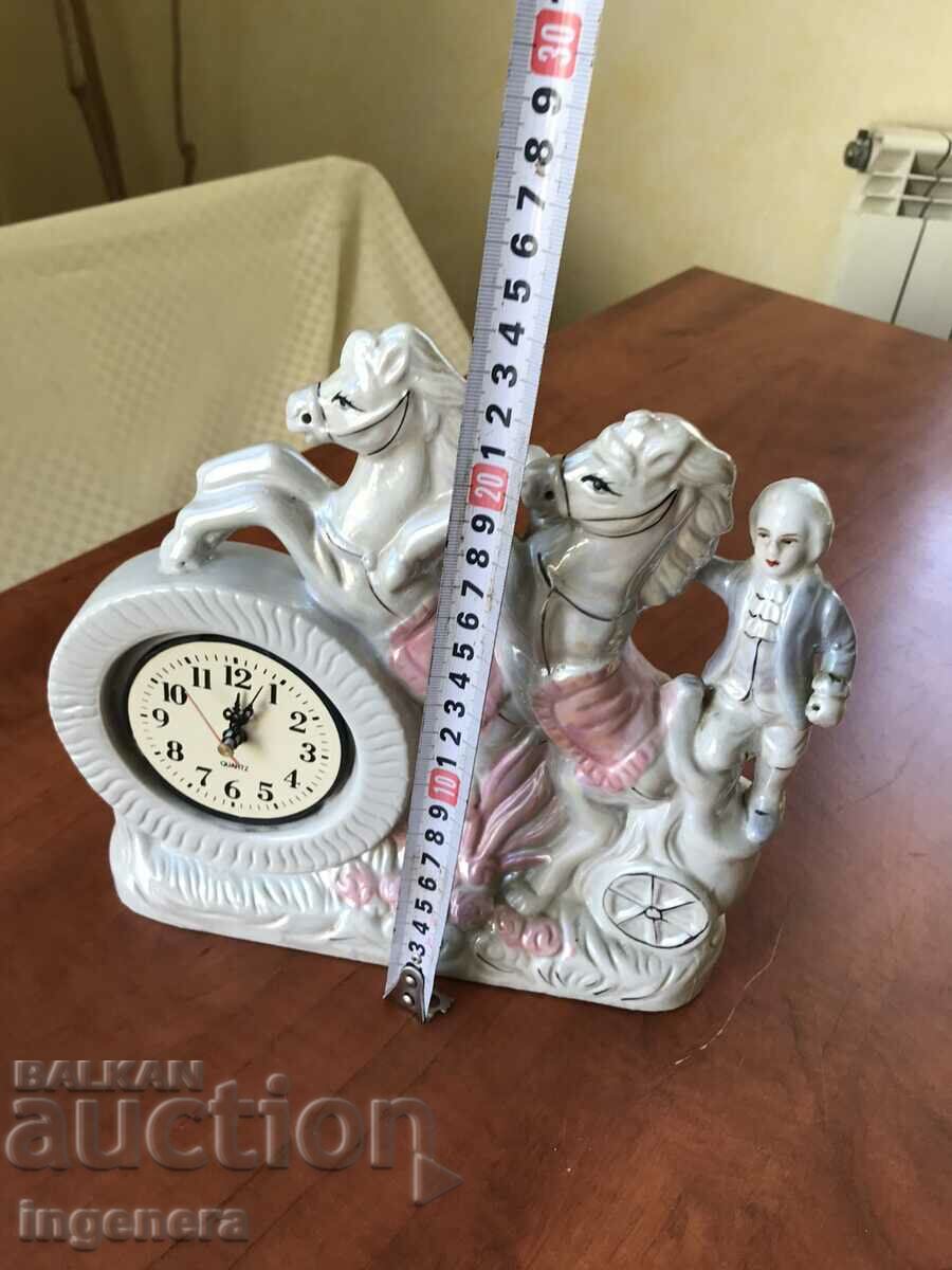 PORCELAIN STATUETTE FIGURE CLOCK with price 46.00 BGN | € 23.52 PORCELAIN STATUETTE FIGURE CLOCK with price 46.00 BGN | € 23.52